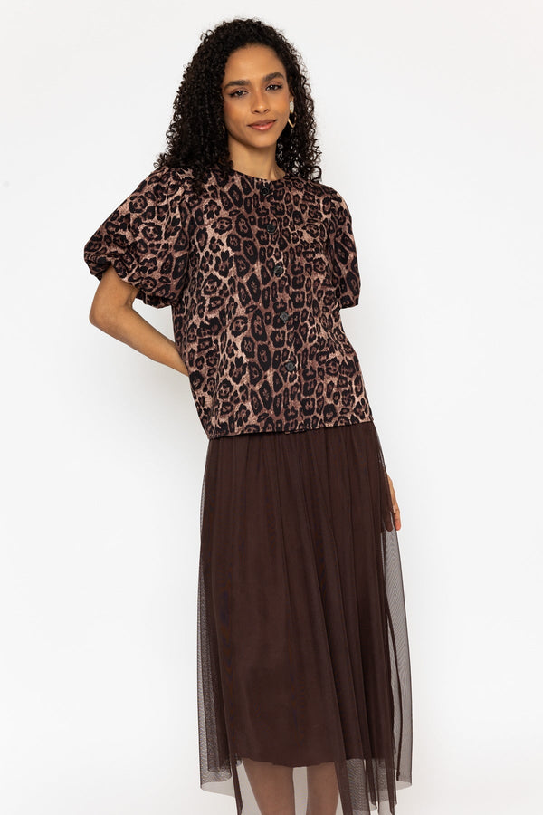 Carraig Donn Animal Printed Tara Short Sleeve Blouse