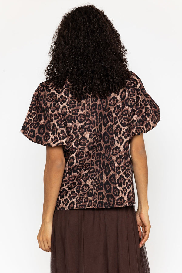 Carraig Donn Animal Printed Tara Short Sleeve Blouse