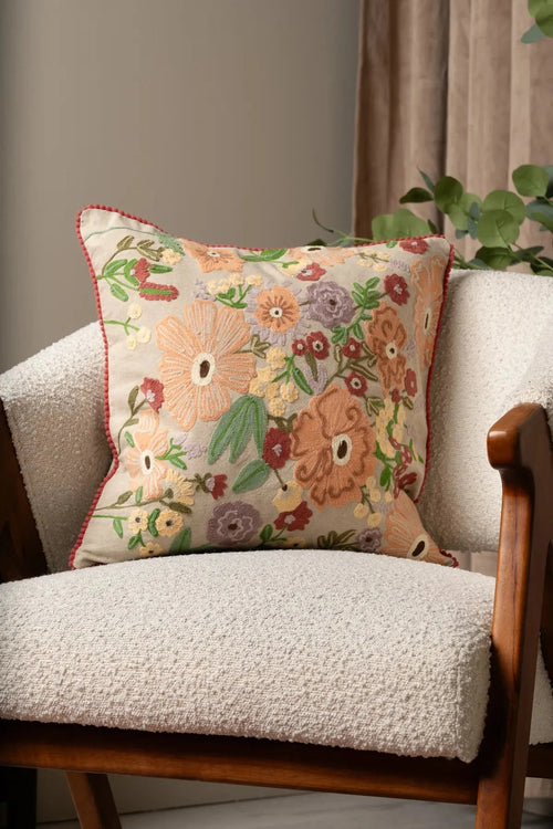 Anna Floral Beige 45x45cm Cushion
