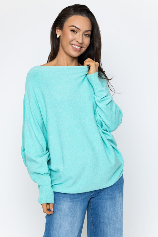 Carraig Donn Aqua Batwing Knit Jumper