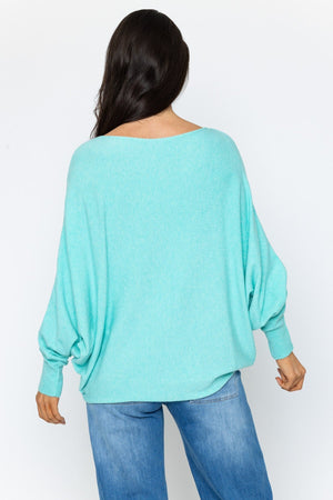 Carraig Donn Aqua Batwing Knit Jumper