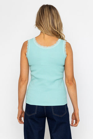 Carraig Donn Aqua Cotton Blend Vest Top
