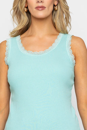 Carraig Donn Aqua Cotton Blend Vest Top