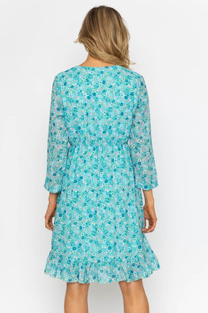 Carraig Donn Aqua Roisin Knee Length Dress