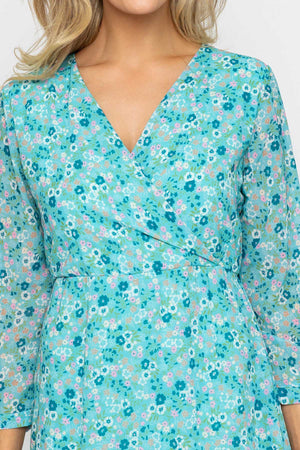 Carraig Donn Aqua Roisin Knee Length Dress