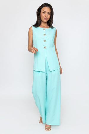 Carraig Donn Aqua Wide Leg Trousers