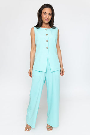 Carraig Donn Aqua Wide Leg Trousers