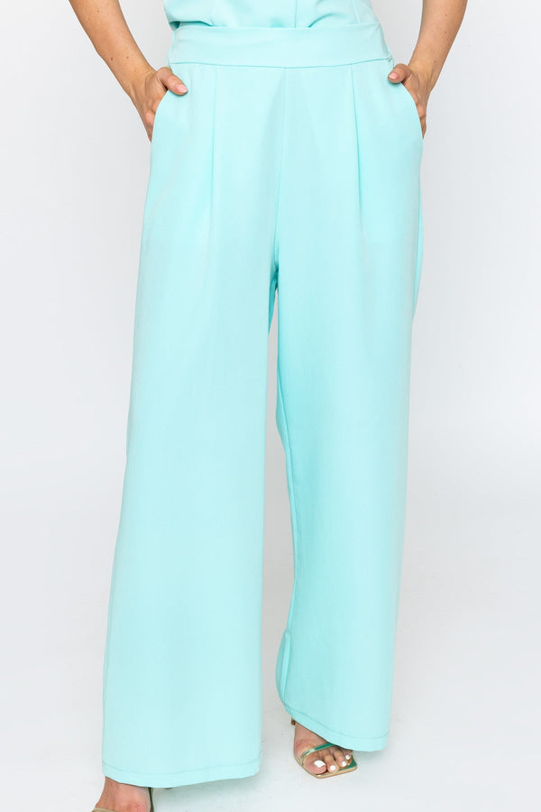 Carraig Donn Aqua Wide Leg Trousers