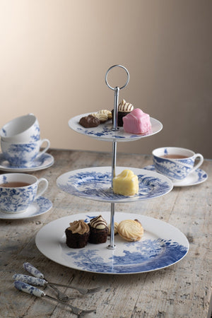 Carraig Donn Archive Blue Three Tier Cakestand