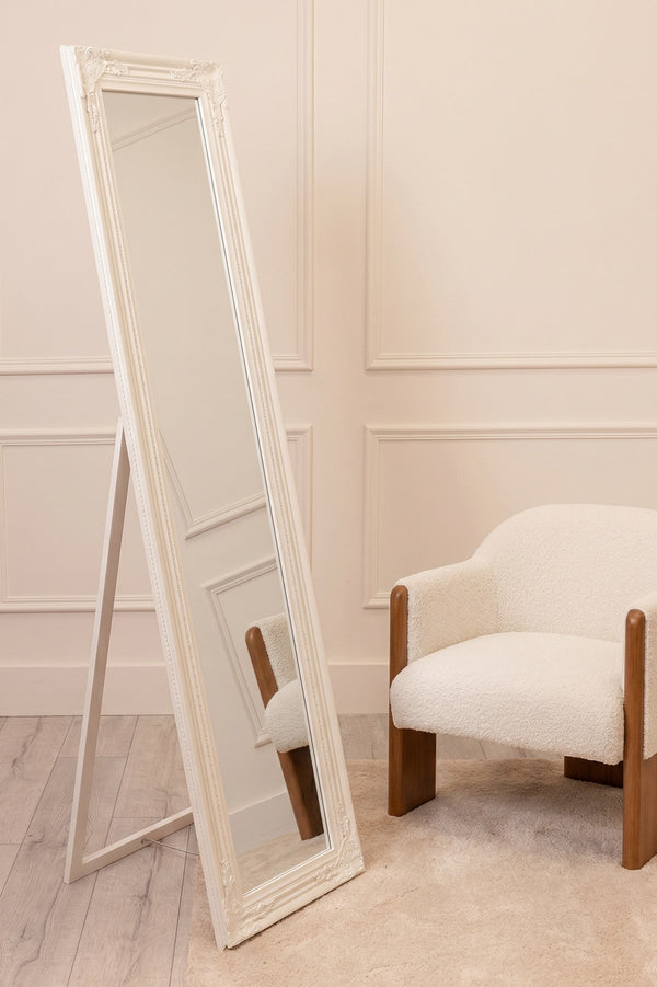 Carraig Donn Audrey Cream Floor Standing Mirror