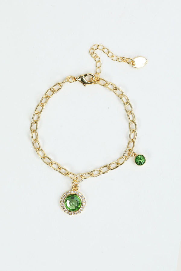 Carraig Donn August Birthstone Charm Bracelet