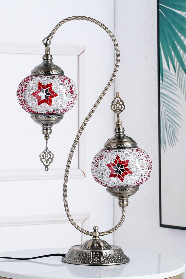 Carraig Donn Bahi Mosaic Double Light Table Lamp