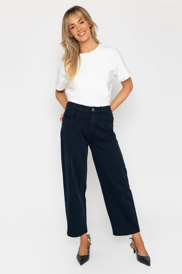 Carraig Donn Barrel Leg Jeans in Navy