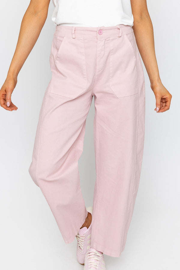 Carraig Donn Barrel Leg Jeans in Pink