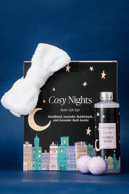Cosy Nights Lavender Bath Gift Set - Headband & Bubble Bath