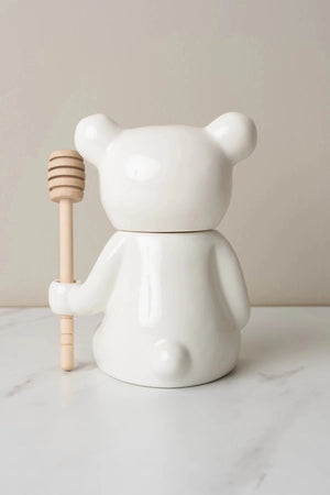 Carraig Donn Bear Shaped Honey Pot with Honey Dipper
