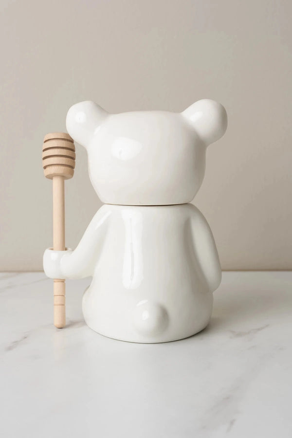 Carraig Donn Bear Shaped Honey Pot with Honey Dipper