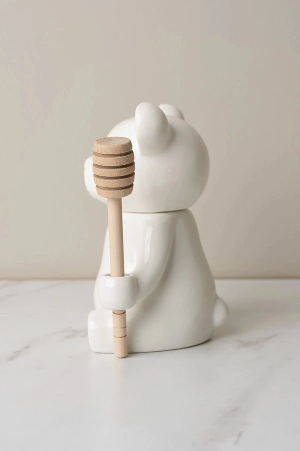 Carraig Donn Bear Shaped Honey Pot with Honey Dipper