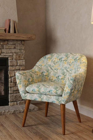 Carraig Donn Becca Green Floral Upholstered Armchair