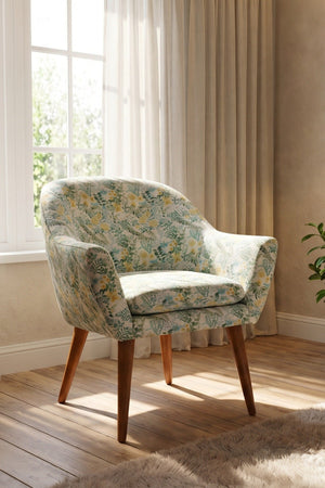 Carraig Donn Becca Green Floral Upholstered Armchair