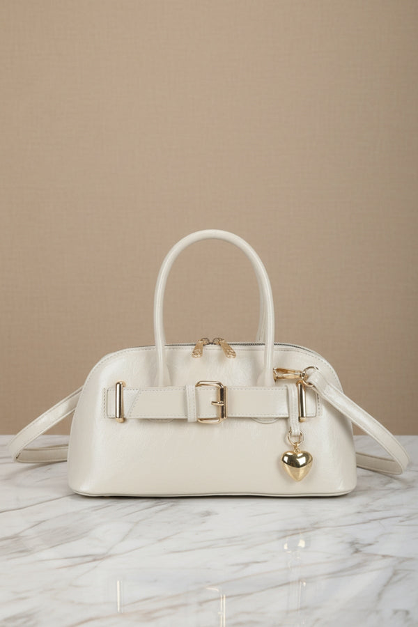 Carraig Donn Beige Buckle Detail Bowling Bag