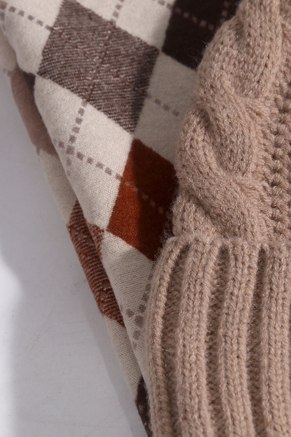 Carraig Donn Beige Cable Knit Hat & Scarf Gift Set