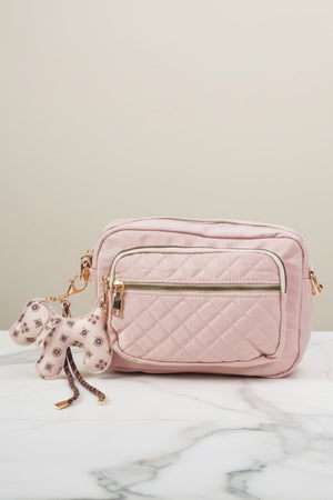 Carraig Donn Beige Dog Charm Camera Bag