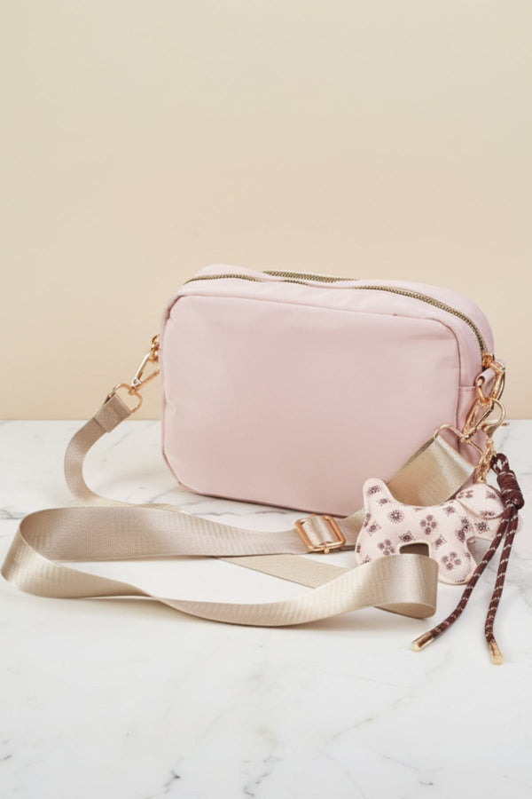 Carraig Donn Beige Dog Charm Camera Bag