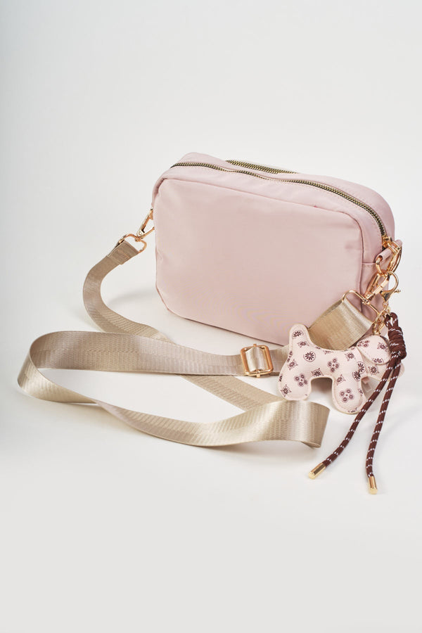 Carraig Donn Beige Dog Charm Camera Bag