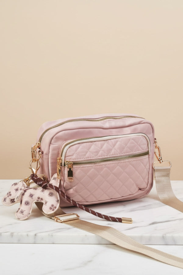 Carraig Donn Beige Dog Charm Camera Bag