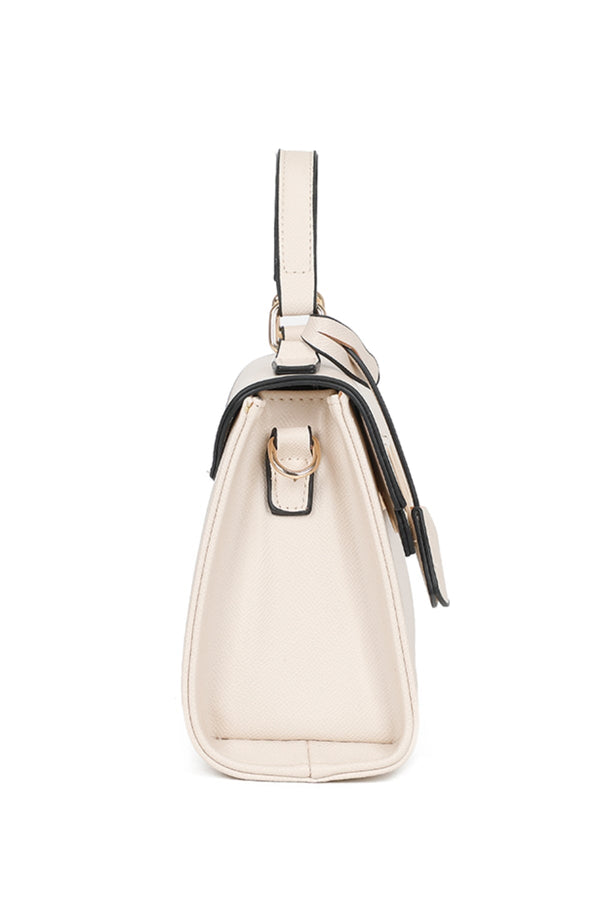 Carraig Donn Beige Grab Handle Flap Bag