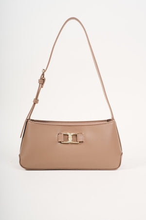 Carraig Donn Beige Link Detail Shoulder Bag