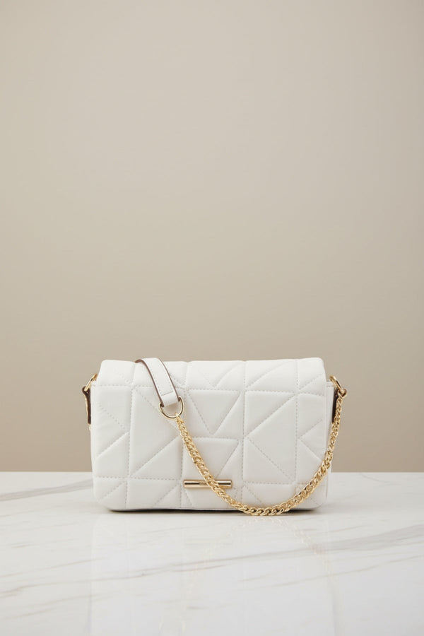 Carraig Donn Beige Quilted Flap Over Bag