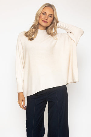 Carraig Donn Beige Rib Edge Polo Knit