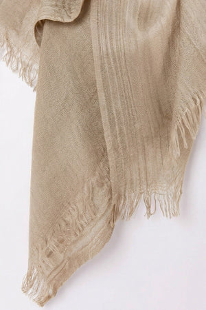 Carraig Donn Beige Soft Touch Cotton Blend Scarf
