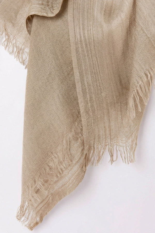 Carraig Donn Beige Soft Touch Cotton Blend Scarf