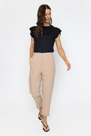 Carraig Donn Beige Tapered Ankle Grazer Trousers