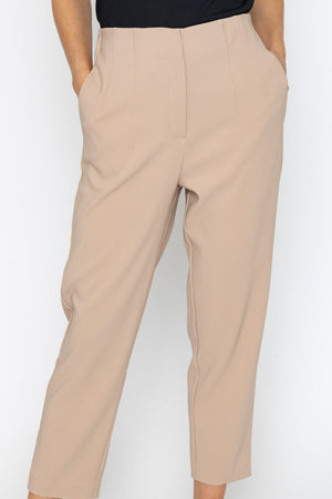 Carraig Donn Beige Tapered Ankle Grazer Trousers
