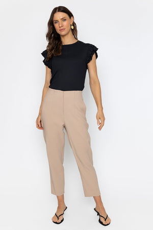Carraig Donn Beige Tapered Ankle Grazer Trousers
