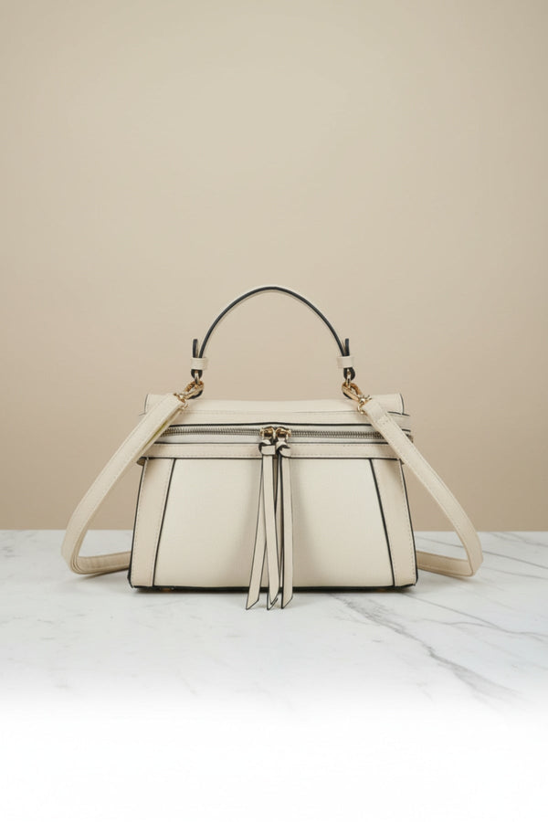 Carraig Donn Beige Zip Detail Grab Handle Bag