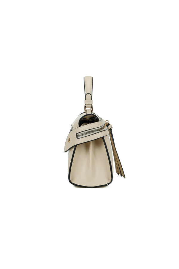 Carraig Donn Beige Zip Detail Grab Handle Bag