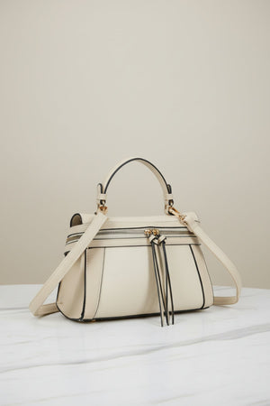 Carraig Donn Beige Zip Detail Grab Handle Bag