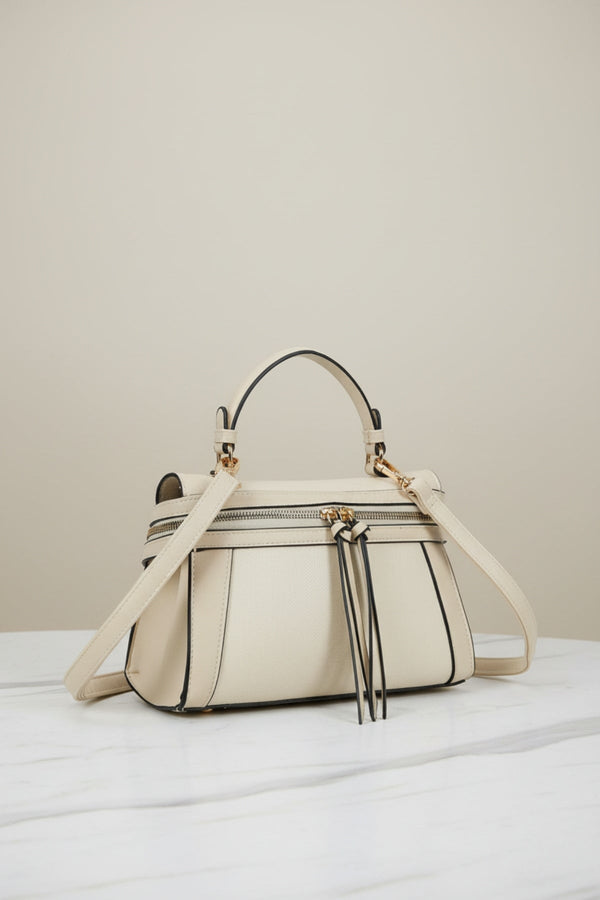 Carraig Donn Beige Zip Detail Grab Handle Bag