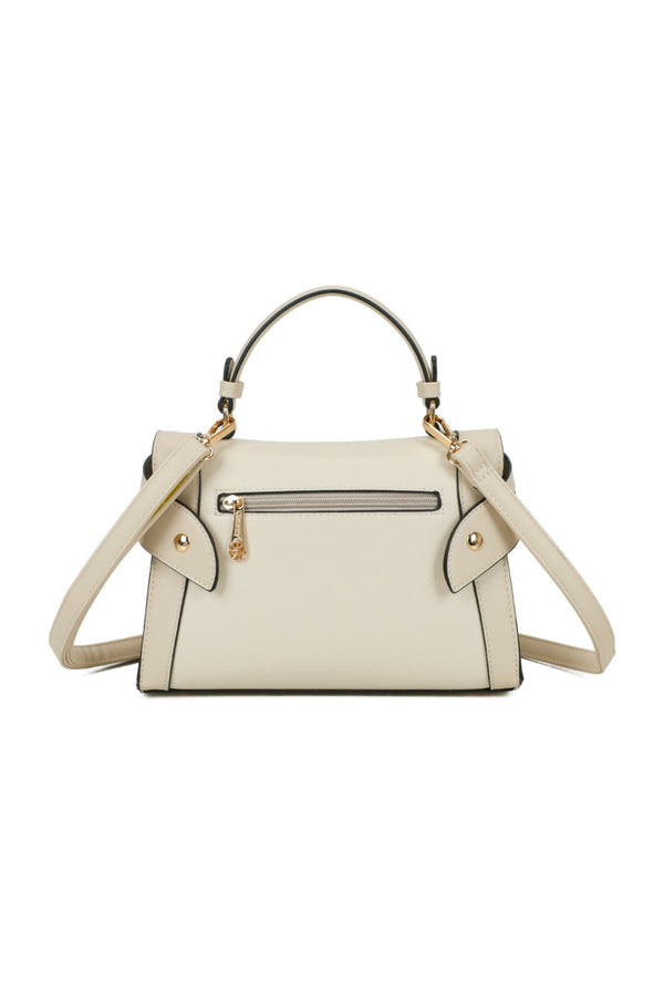 Carraig Donn Beige Zip Detail Grab Handle Bag