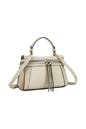 Carraig Donn Beige Zip Detail Grab Handle Bag