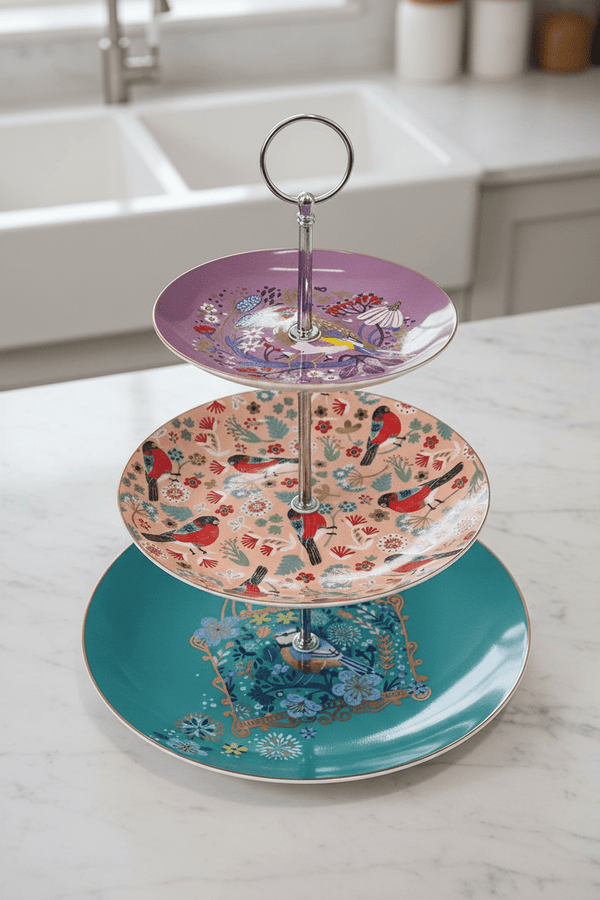 Carraig Donn Birdy Design Ceramic Cake Stand