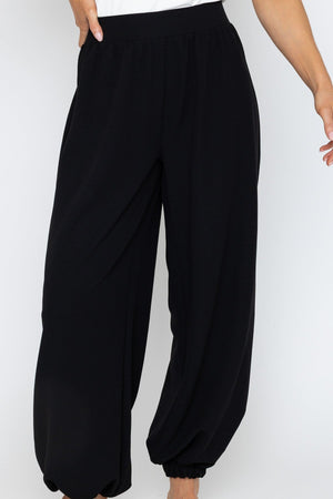 Carraig Donn Black Balloon Hem Stretch Trousers
