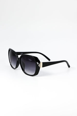 Black Diamante Detail Sunglasses
