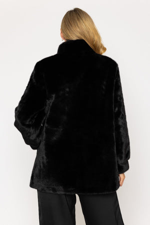 Carraig Donn Black Faux Fur Coat