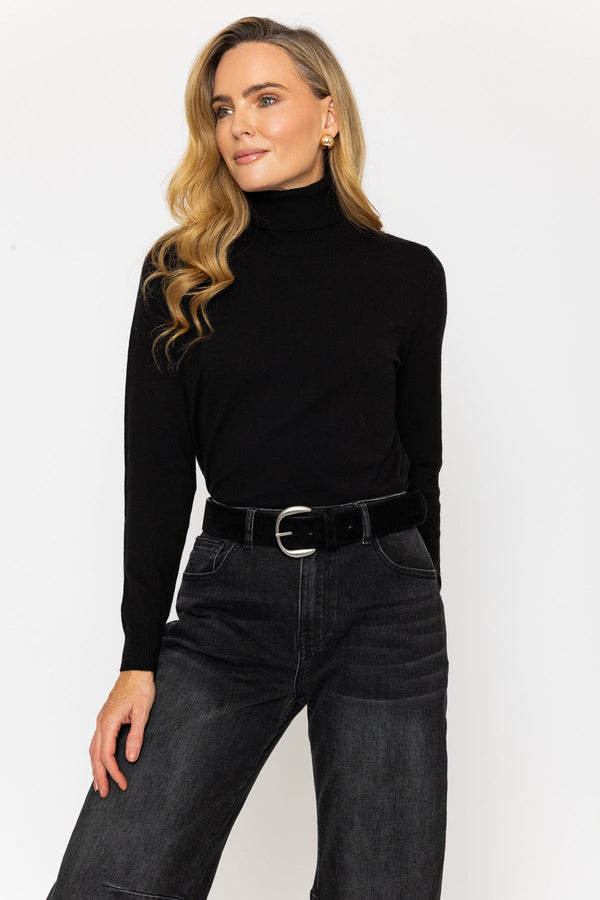 Carraig Donn Black Faux Suede Belt